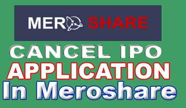 cancel ipo application in meroshare