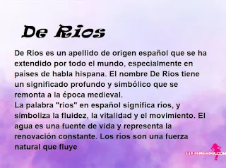 significado del nombre De Rios