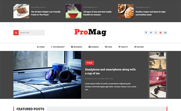 ProMag Responsive Blogger Template 