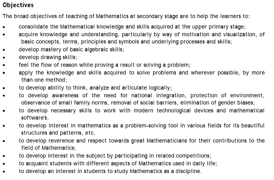 CBSE Class 10 mathematics Syllabus In Hindi