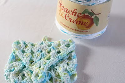 crochet, soap saver, colors running, Peaches & Creme yarn, review