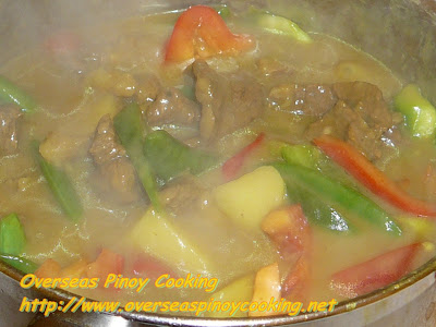 Pinoy Beef Curry - Cooking Procedure