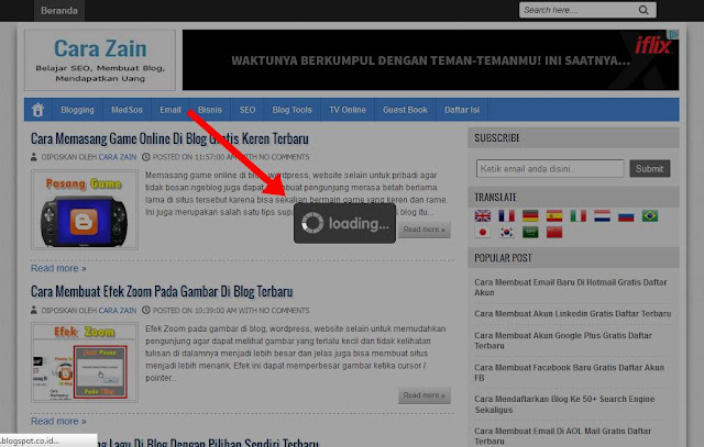 Cara Membuat Efek Animasi Loading Keren Di Blog Terbaru