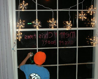 My nephew decorating for Christmas