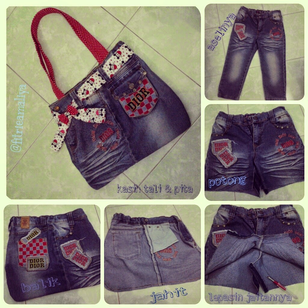 hobby dan kreasi Tas Lucu dari Jeans Bekas 