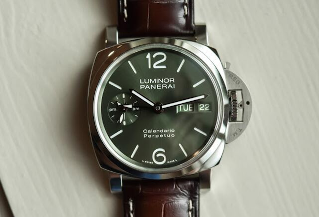 Réplique Montre Panerai Luminor Calendrier Perpétuel Cadran Vert Platinumtech 44mm PAM00715 1