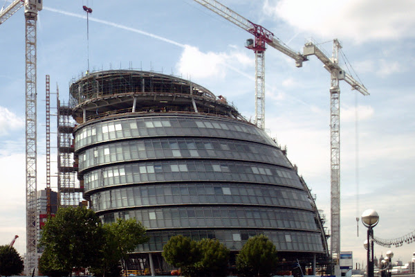 City Hall by Foster and Partners, works in progress, The Queen's Walk, Southwark, London