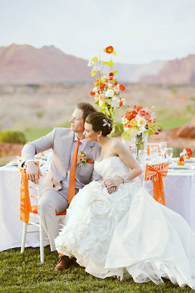 Gorgeous Tangerine Tango Wedding Inspiration
