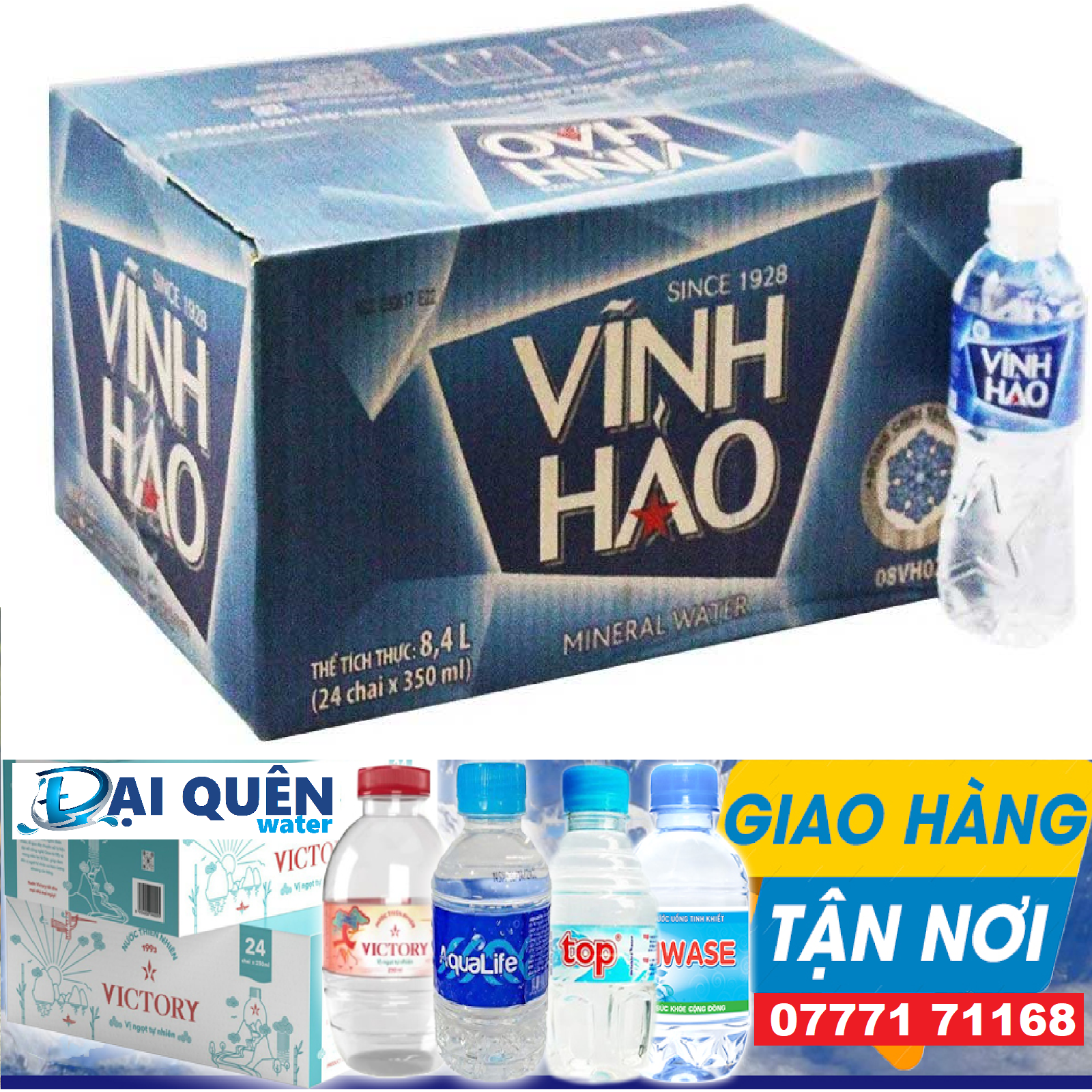 Nước Vĩnh Hảo chai nhỏ 350ml- Thùng 24 chai