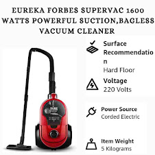 Eureka Forbes Supervac 1600 Watts Powerful Suction,bagless Vacuum Cleaner