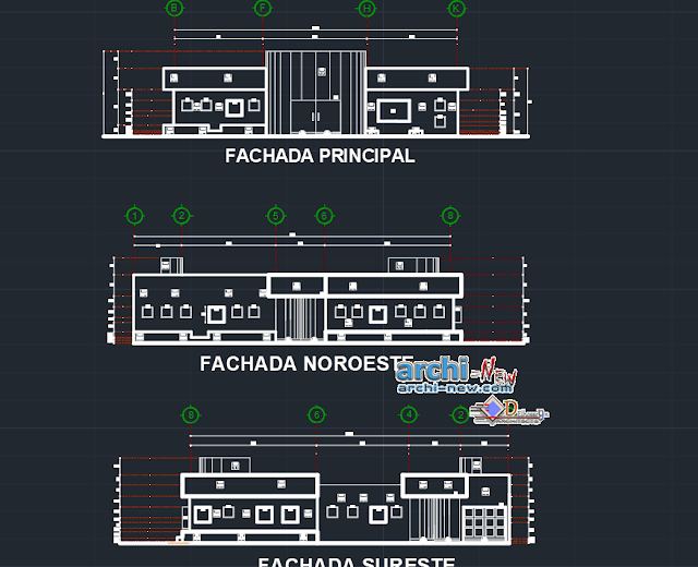 Finishes of family housing in AutoCAD 