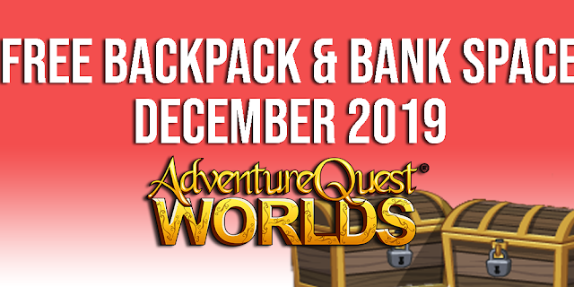 Free Backpack Bank aqw december 2019