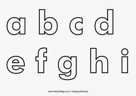Download early play templates: Alphabet letters templates: lower case