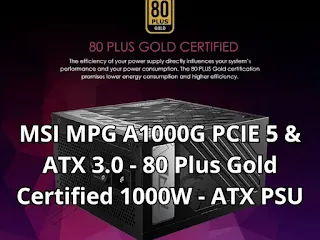 The MSI MPG A1000G Gaming Power Supply