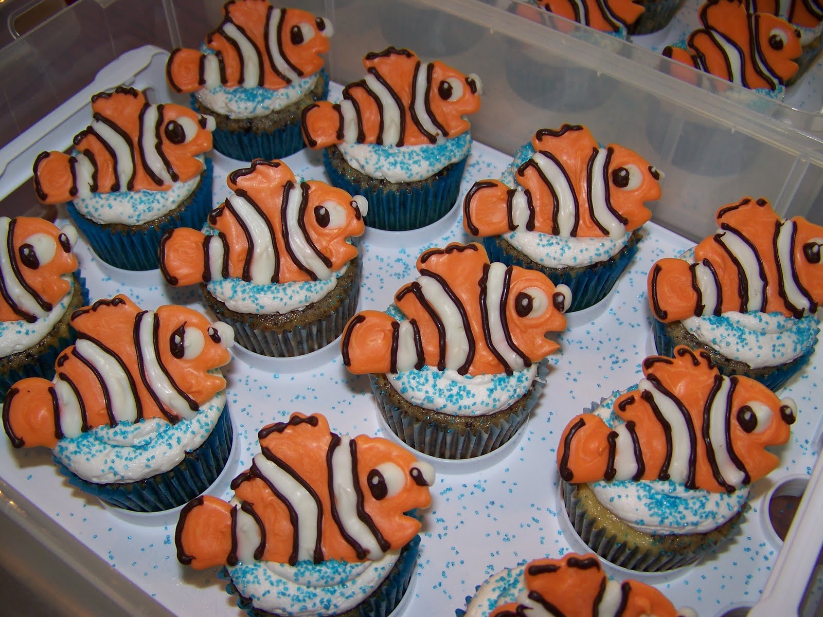 chocolate cupcakes with sprinkles Nemo Cupcakes