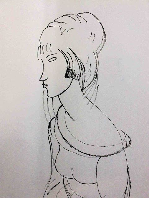 dibujo modigliani tinta