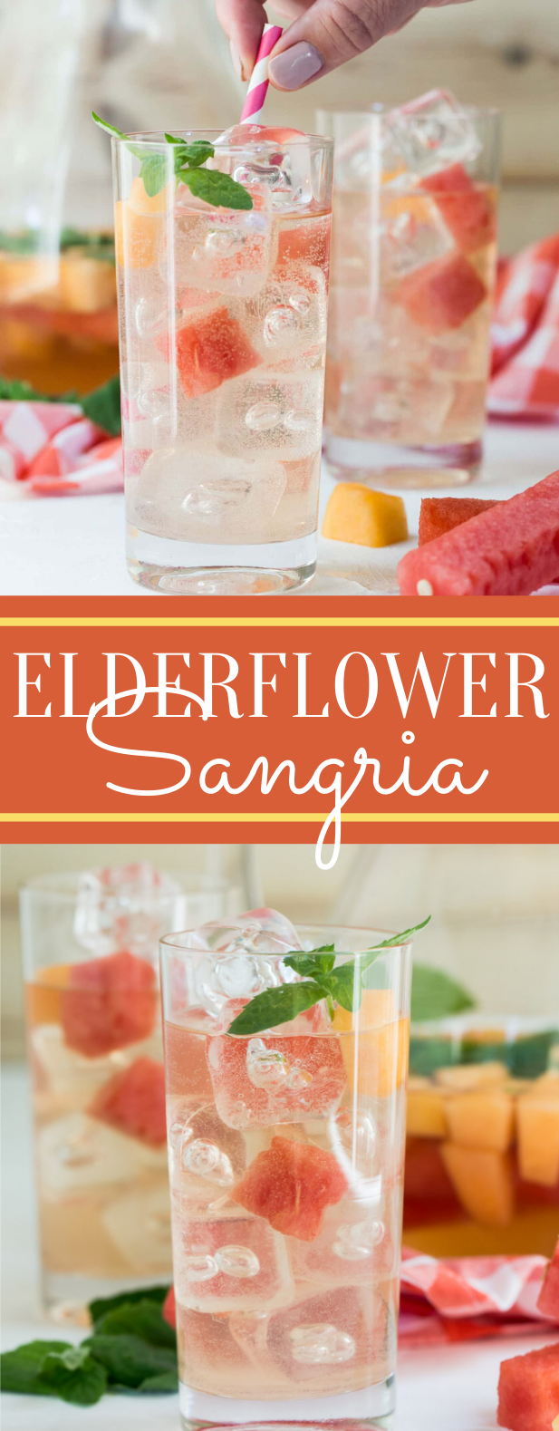 Elderflower Sangria Recipe #drinks #summerdrink #cocktails #sweets #alcohol