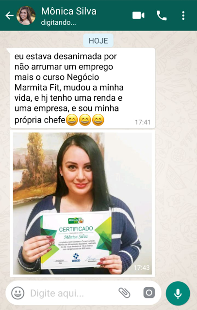 Curso online negócio marmita fit depoimento