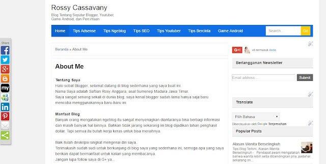 Cara Membuat About Me Di Blog