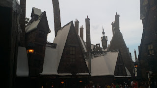 hogsmead, frozen town, cold town, snowed