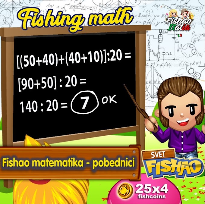 Fishao matematika - pobednici nagradne igre