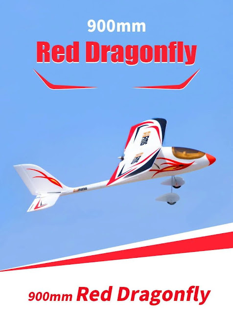 FMS Red Dragonfly 900mm Wingspan EPO 3D Aerobatic RC Airplane Trainer Beginner RTF