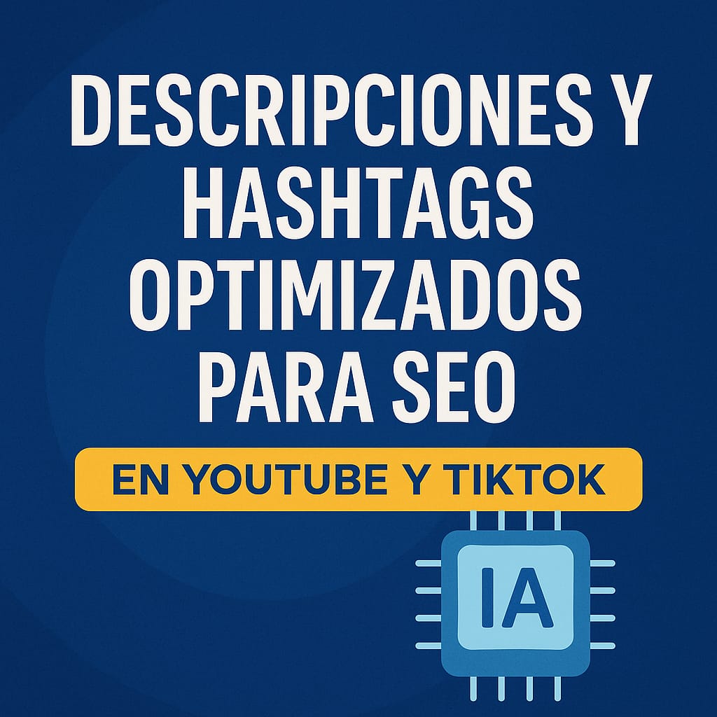 Automatización de descripciones y hashtags optimizados para SEO en YouTube y TikTok con IA