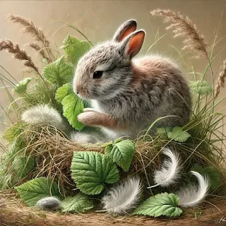 a_doe_preparing_a_cozy_nest_fot_it's_kittens—illustrating nesting behavior during a false pregnancy.