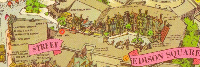 Edison Square Disneyland Never Built Map Concept Art