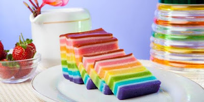 cara membuat kue lapis rainbow sederhana
