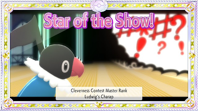 Pokémon Shining Pearl Brilliant Diamond Cleverness Contest Master Rank Star of the Show Chatot Parting Shot