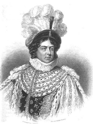 George IV in his coronation robes from A Biographical Memoir of Frederick,  Duke of York and Albany by John Watkins (1827)