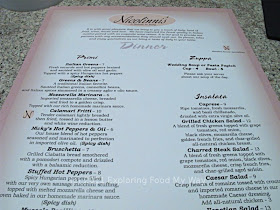 Nicolinni's Menu Front Side Top