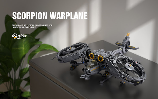 Nifeliz Scorpion Warplane Compatible With Lego