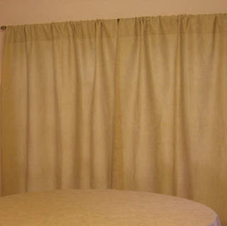 burlap curtain with burlaptable cloth