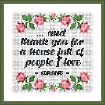 And thank you housewarming cross stitch pattern - Tango Stitch