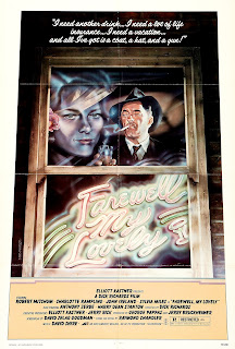 FAREWELL MY LOVELY. Cartel One Sheet: 69 x 104 cms. Estados Unidos. Arte: David McMacken. ADIÓS MUÑECA. Farewell, My Lovely. 1975. Estados Unidos. Dirección: Dick Richards. Reparto: Robert Mitchum, Charlotte Rampling, Sylvia Miles, John Ireland, Harry Dean Stanton, Jack O'Halloran, Anthony Zerbe, Sylvester Stallone, Joe Spinell, Kate Murtagh, John O'Leary, Walter McGinn.