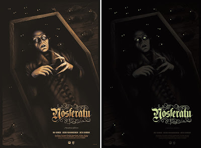 Nosferatu Glow in the Dark Movie Poster Screen Print by Sara Deck x Grey Matter Art