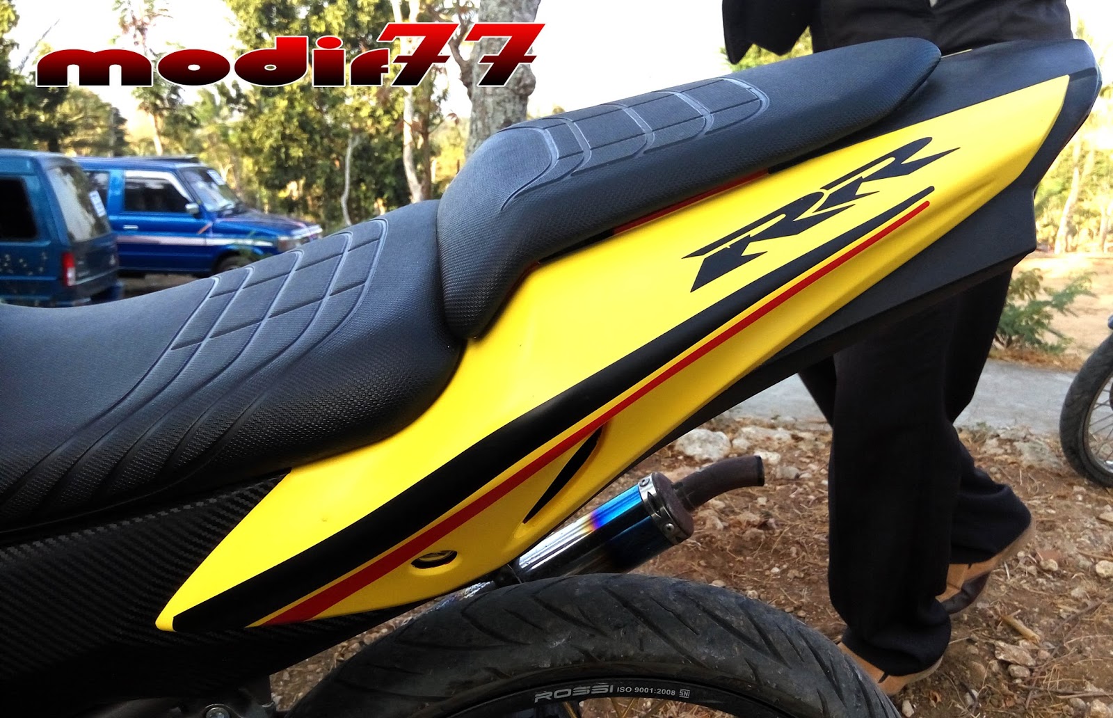 Modifikasi Kawasaki Ninja 150 RR Kuning Hitam GATORZ MODIF 77