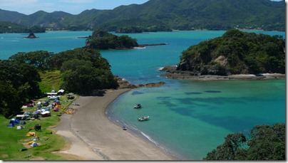 Looking down on Cable Bay on Urupukapuka Island