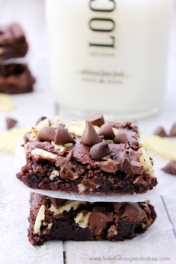 These PMS Brownies have a little bit of chocolate and a little bit of salty crunch. They're the perfect treat to get you through that time of the month ... or any time you're craving a sweet-salty combo!