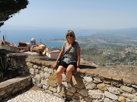 panorama sul golfo di Naxos dal castello di Castelmola