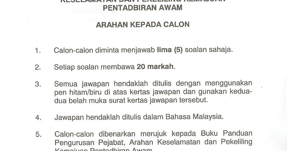 Contoh Soalan Kpsl N29 Bahagian B - Selangor a