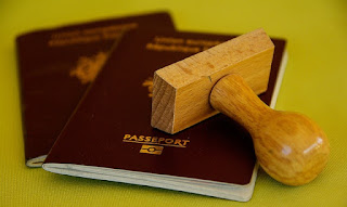 Image of passport and stamp