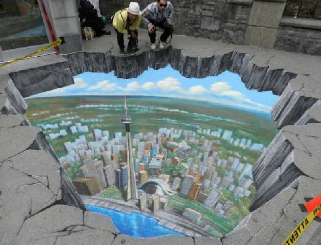 Fantastis! 20 Lukisan 3D di Lantai Ini Dapat Menipu Mata 