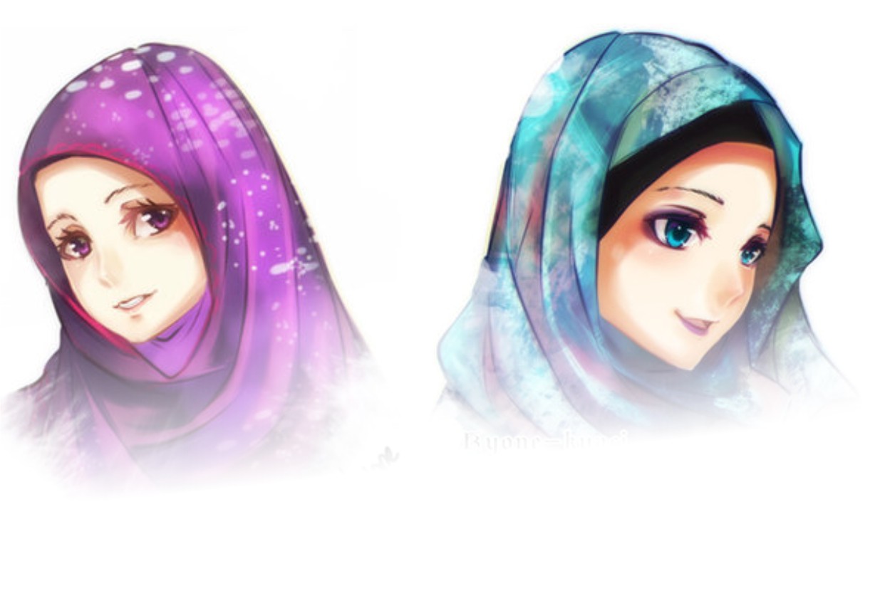  Gambar  Animasi  Dp Bbm Wanita Muslimah Terlengkap Display 