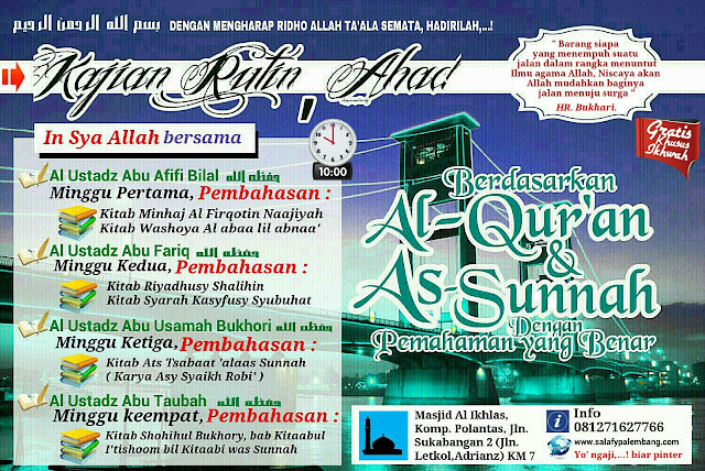 Informasi Jadwal Kajian Salafi di Palembang