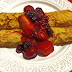 FILLOAS DE MANDARINA CON SALSA DE FRUTOS ROJOS Y MANGO