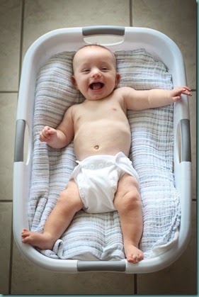 Noah 4 Month in Basket
