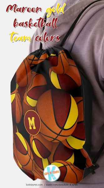 maroon gold basketball team colors gifts by katz_d_zynes